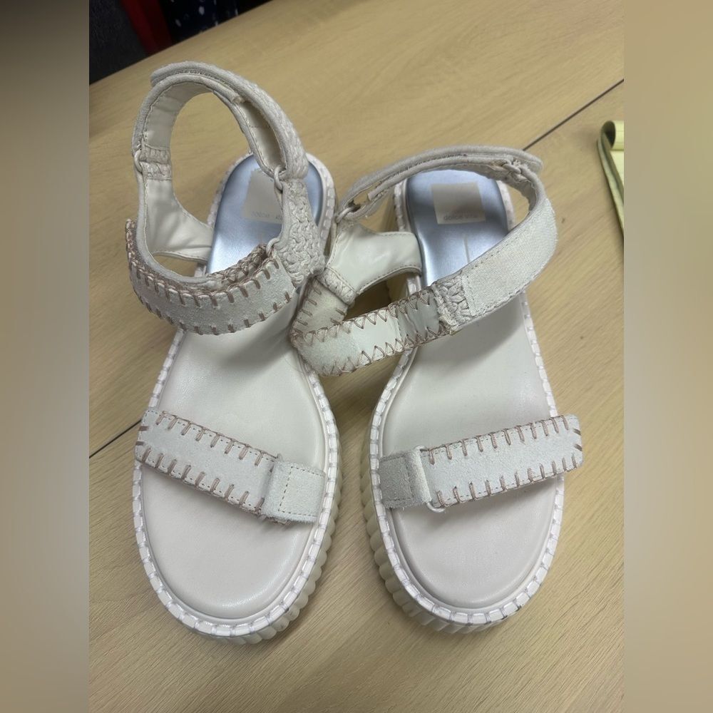 Dolce Vita Cream/White Platform Sandals